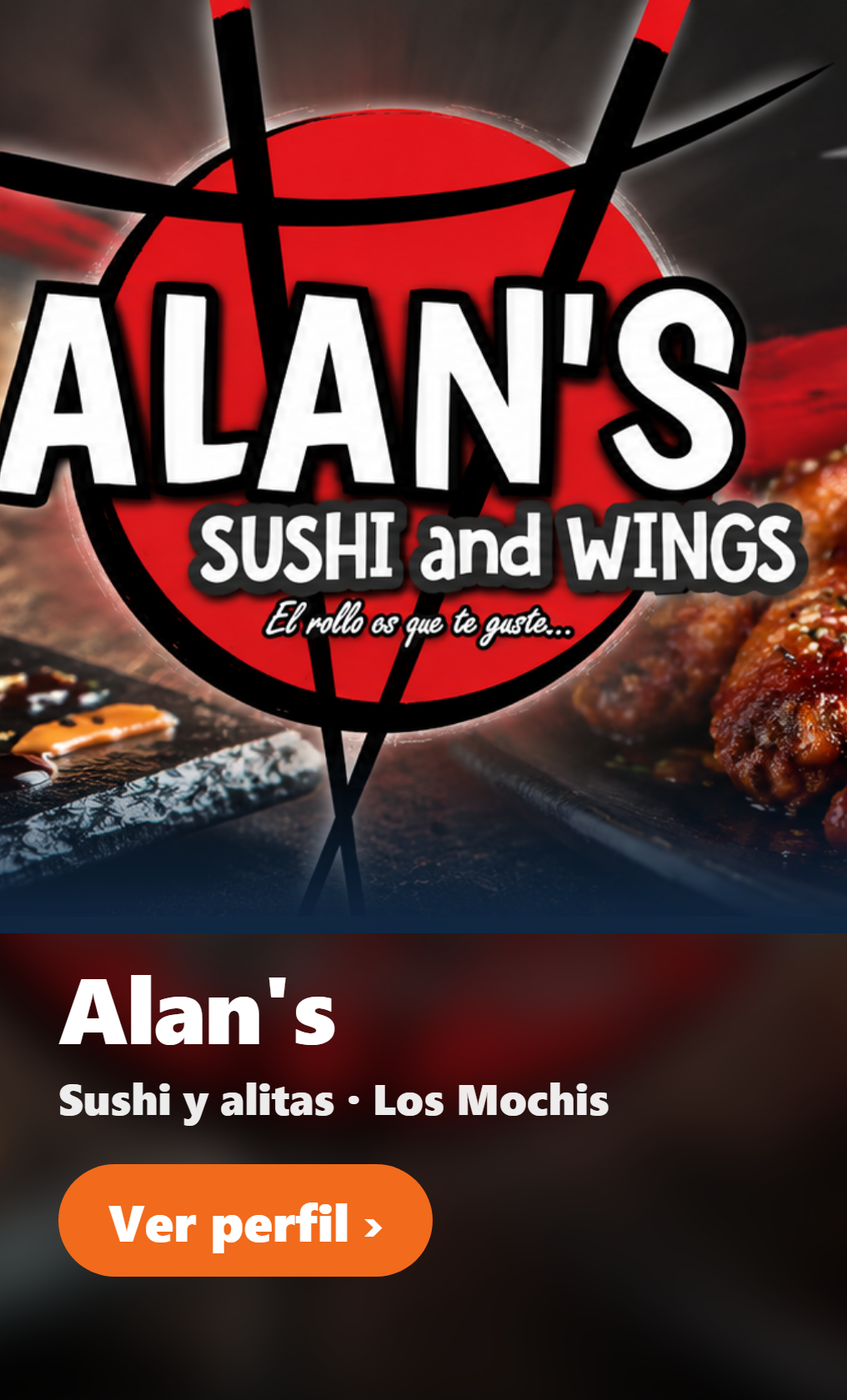 Anuncio de ALANS SUSHI AND WINGS